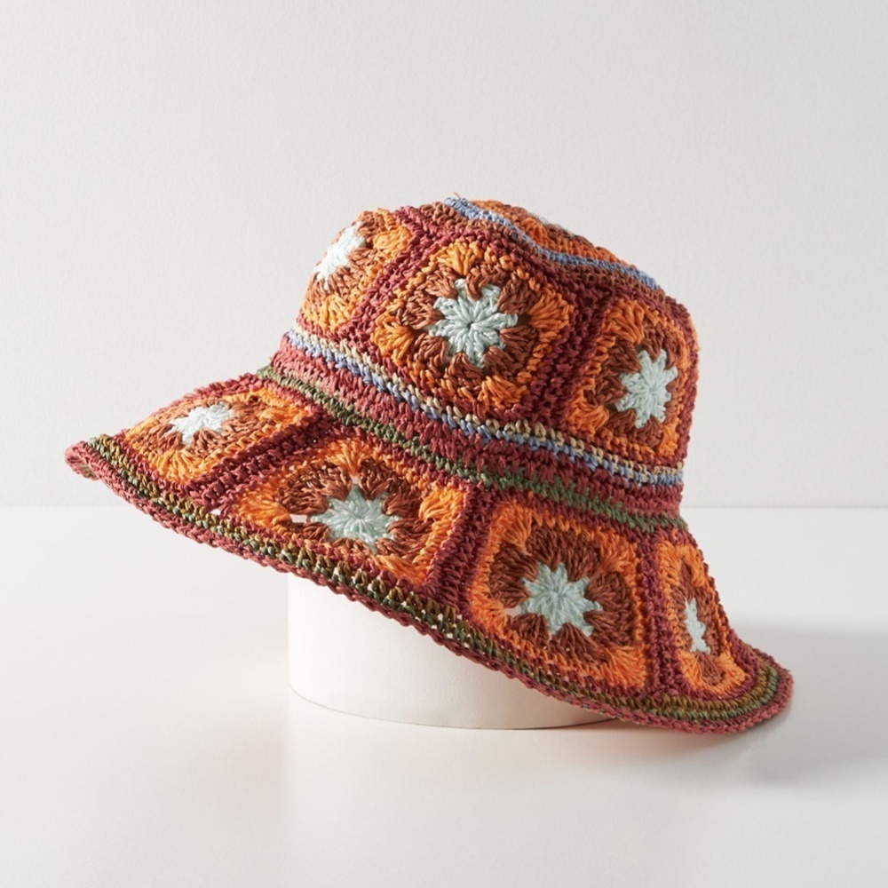 NWT Anthropologie Willow Crochet Bucket Hat - Picture 2 of 6